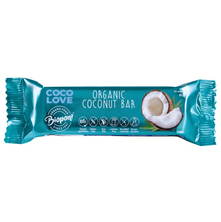 Barre de Coco Bio sans gluten - 40 g